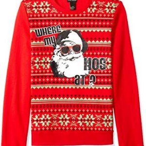 𝅺Alex Stevens Mens Where My Hos ugly Christmas Sweater,Various Sizes